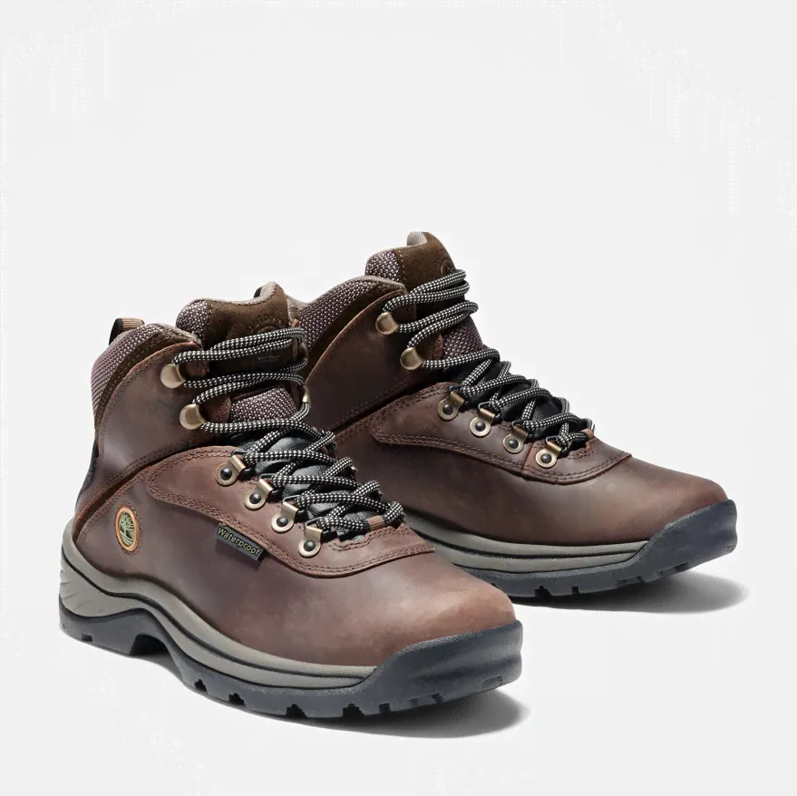 Женские ботинки Timberland White Ledge Boot Mid Lace Up WP коричневые-4