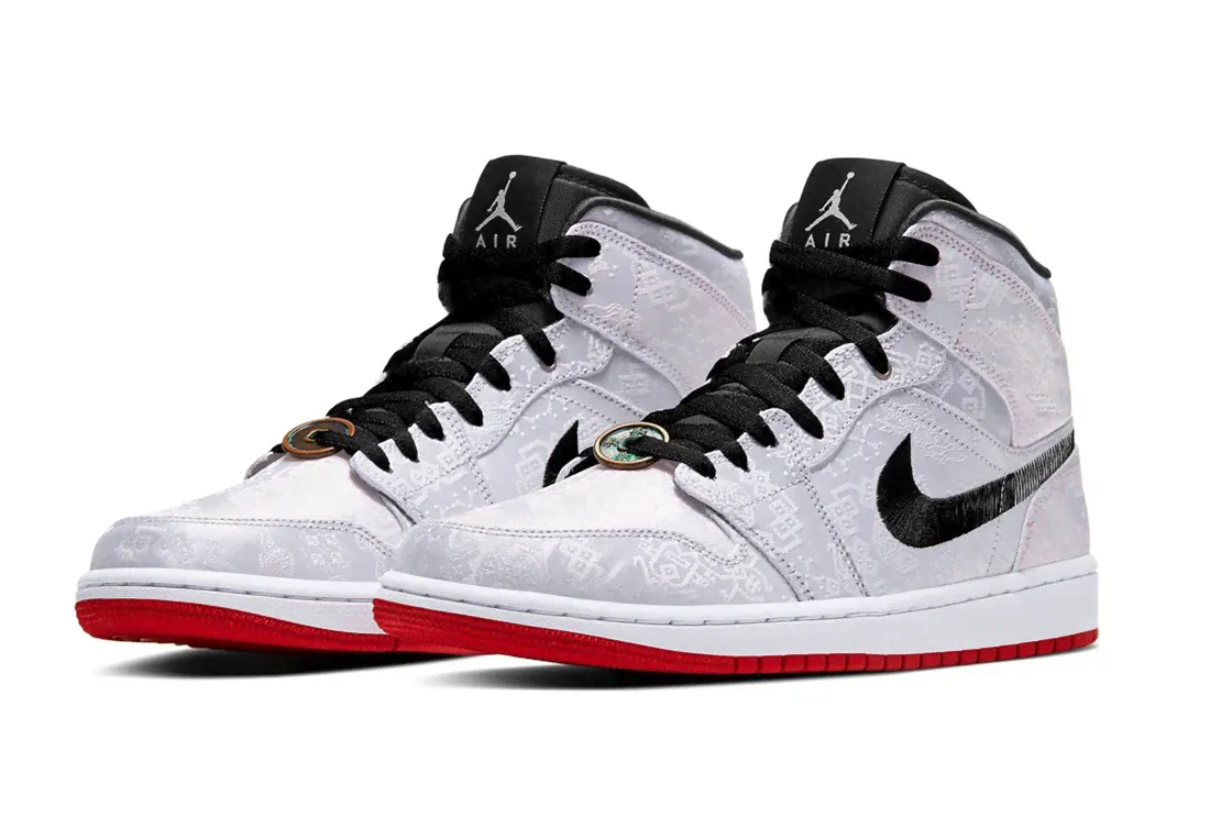 Nike Air Jordan 1 Mid ‘Fearless Edison Chen серые