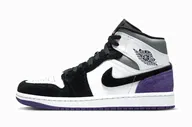 Кроссовки Nike Air Jordan 1 Mid SE Пурпурные (Белые, Черные)