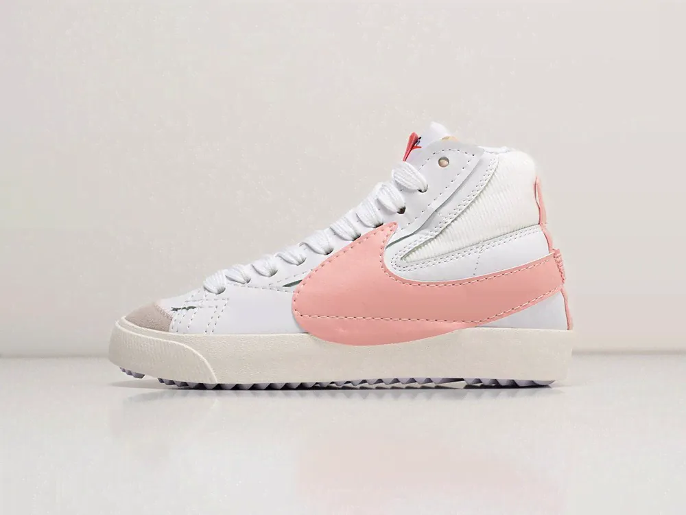 женские кроссовки Nike Blazer Mid 77 Jumbo Pink Oxford WMNS White / Atmosphere Grey / Pink Oxford / Sail