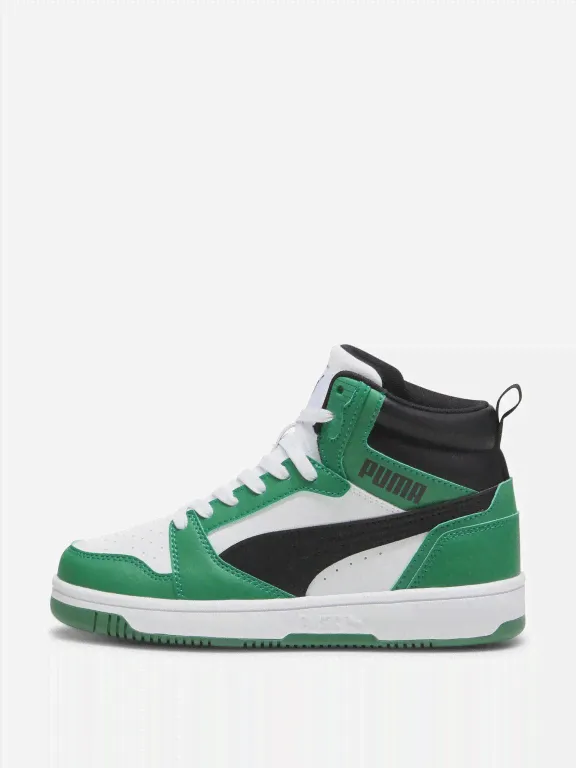Кеды для мальчиков PUMA Rebound V6 Mid Jr, Зеленый