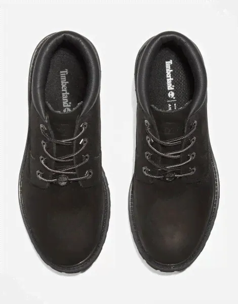 Timberland Mid lace up waterproof chukka boot in black-1