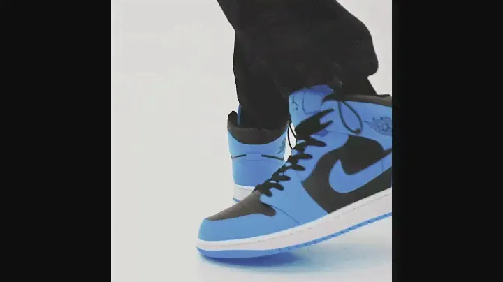 NIKE Air Jordan Retro 1 Mid Casual Shoes Sneakers Blue Black White | DQ8426 042 | JD Sports