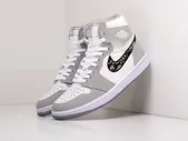 Кроссовки Dior x Nike Air Jordan 1 Mid серые женские 6122-01