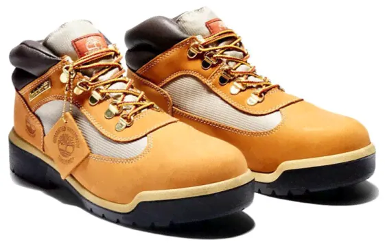 Timberland Field Boot Mid Lace Up Waterproof Wheat-4