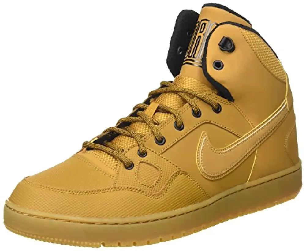 Мужская баскетбольная обувь Nike Herren Son of Force Mid Winter Basketballschuhe Orange Wheat-Black-Gum Light Brown 770, 40 EU-0