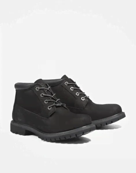 Timberland Mid lace up waterproof chukka boot in black-2
